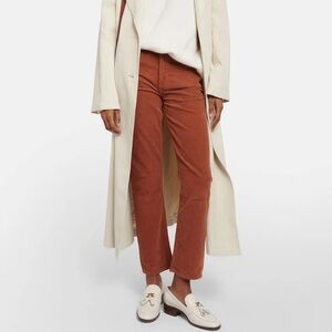 Agolde, Riley Long straight corduroy pants, Women, Brown